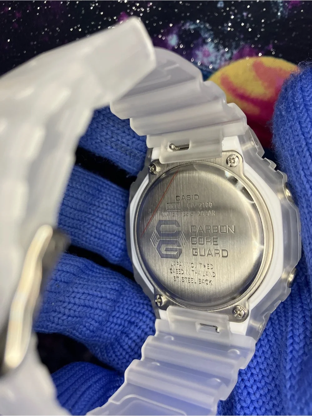 Custom G Shock White and clear Colorway